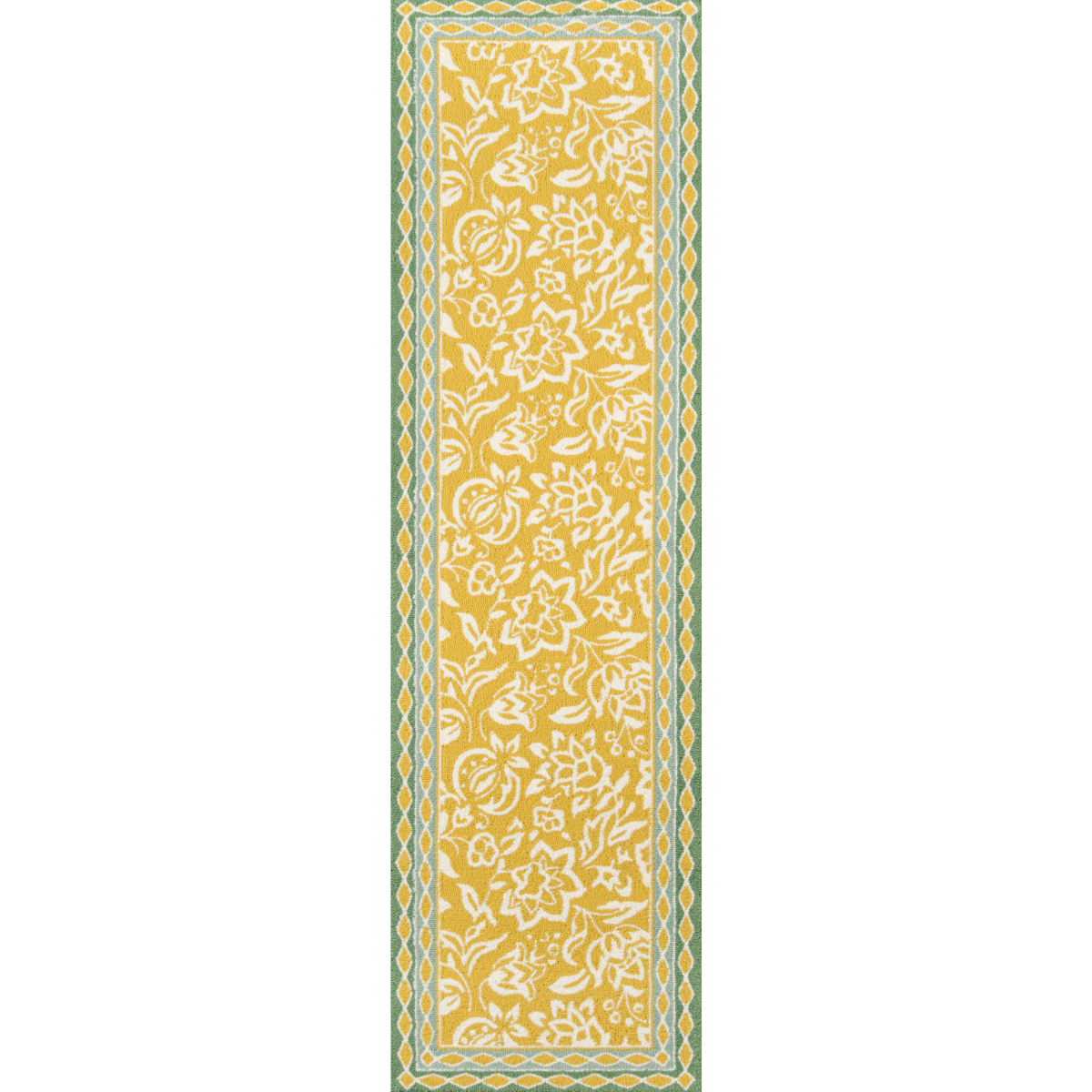 Hampton Court Yellow All-Weather Indoor/Outdoor Area Rug
