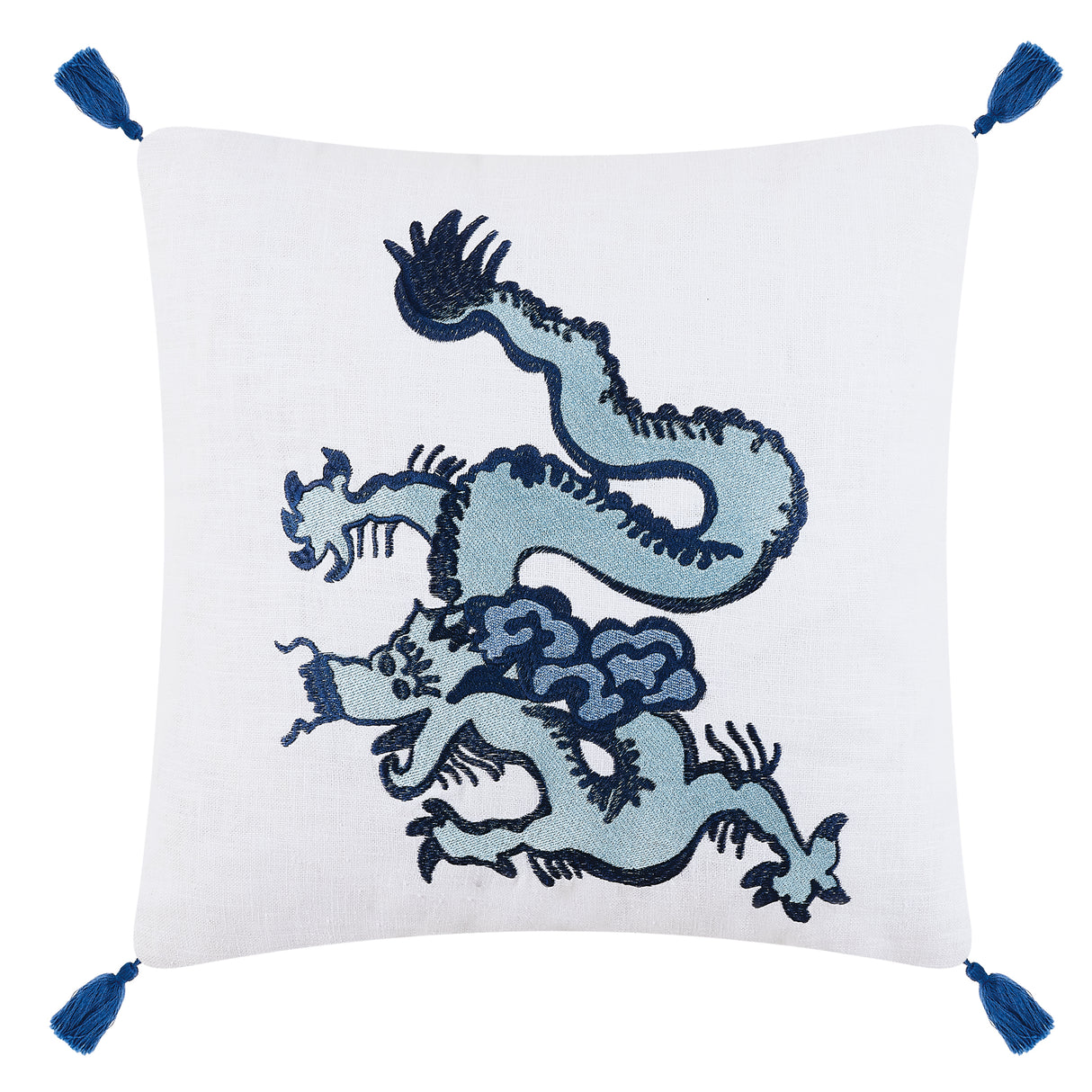 Enter the Dragon Embroidered 18" Square Pillow