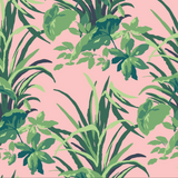 Jungle Road Bahama Pink Wallpaper Sample