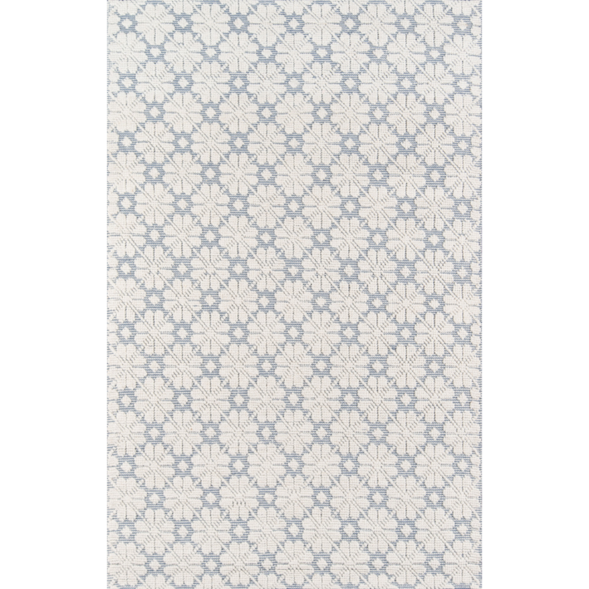 Blue Seville Indoor Cotton/ Wool High/ Low-Pile Area Rug