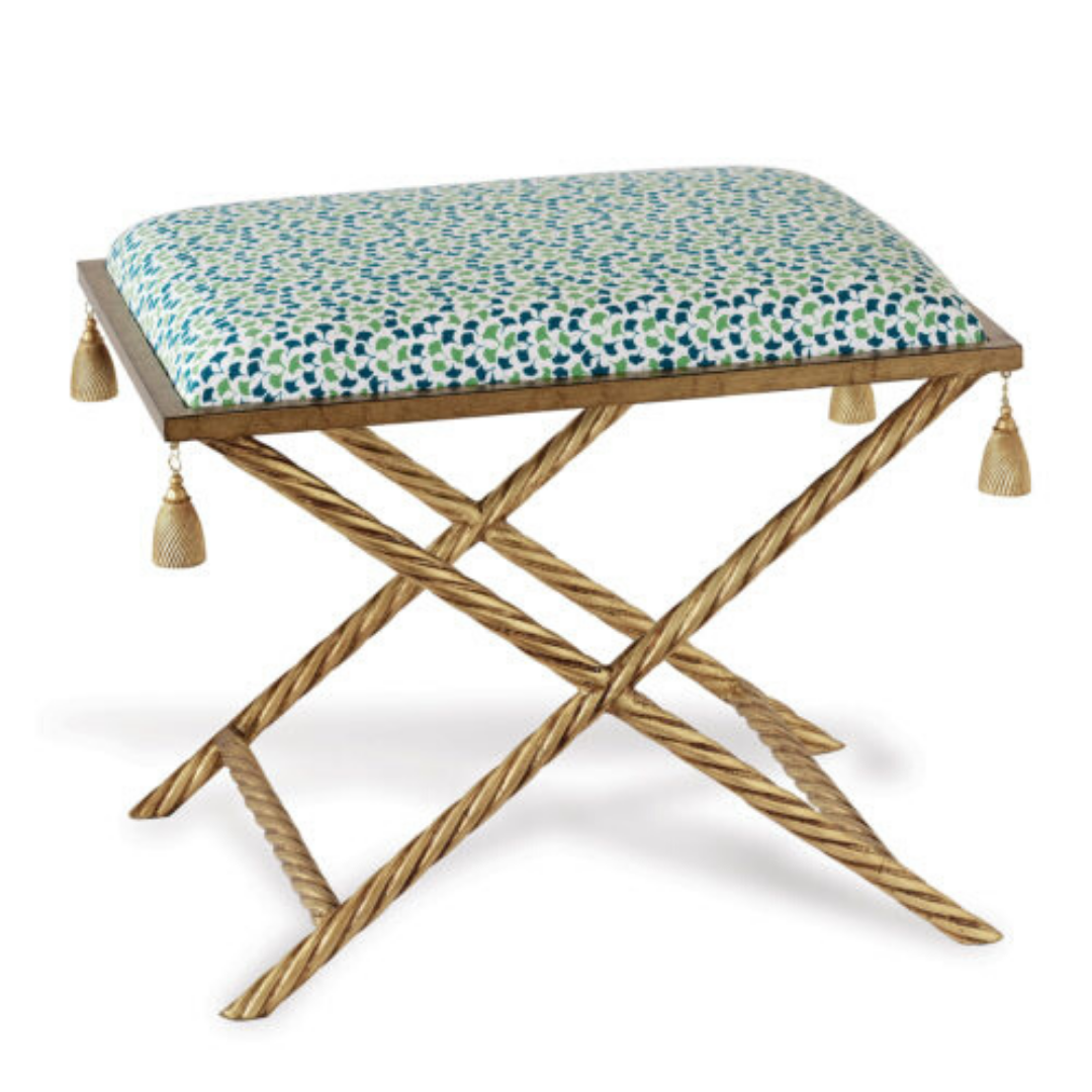 Delfern Gold Bench With Removable Tassels