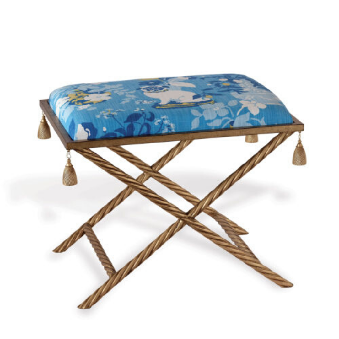 Delfern Gold Bench With Removable Tassels
