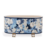 Sissinghurst Navy Blue Porcelain Oval Planter