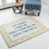 "My Mind's Made Up" Yellow/Blue Rug