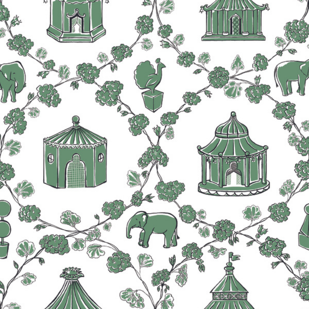 Into The Garden Palm Green Pre-Pasted Wallpaper Sample