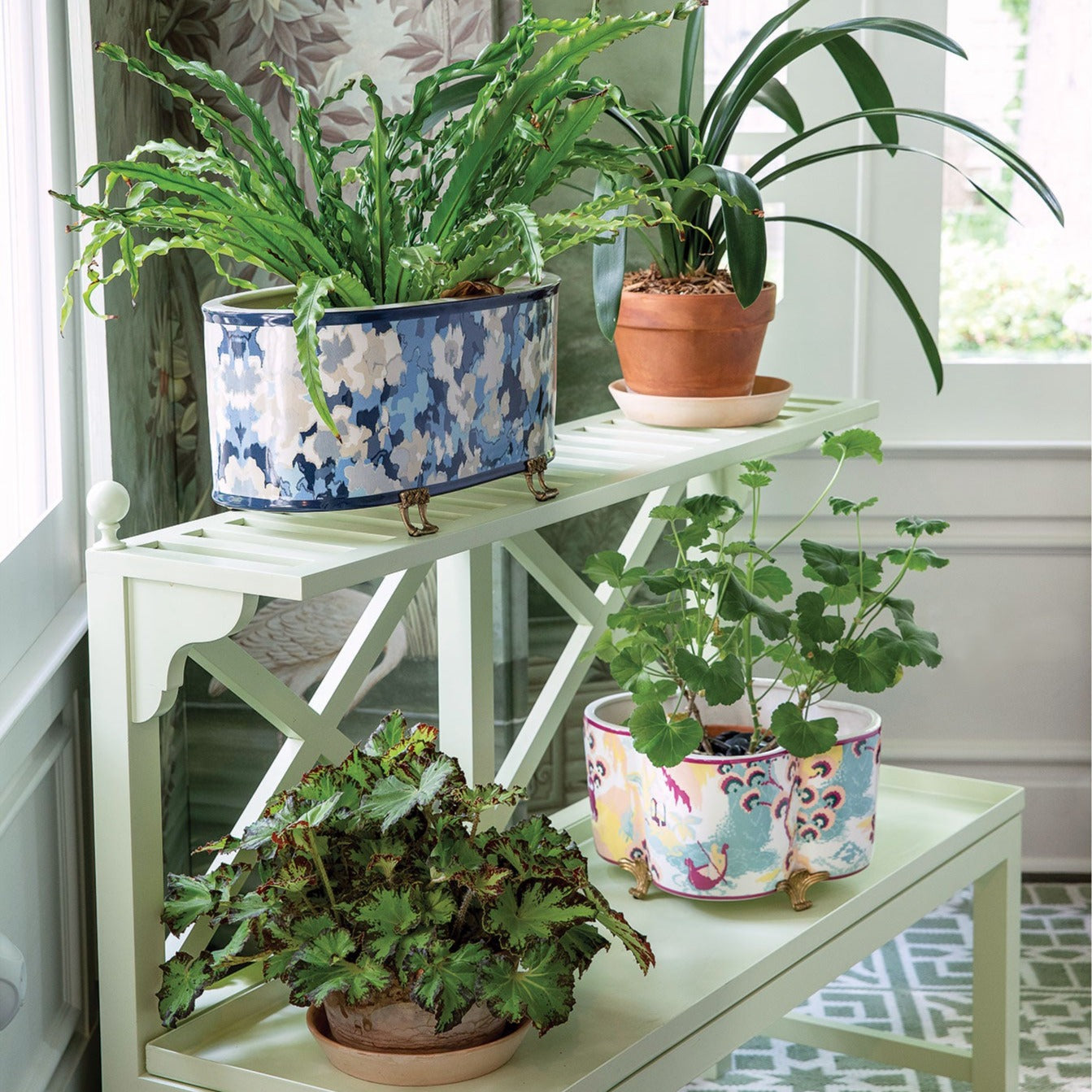 Sissinghurst Blue Oval Planter