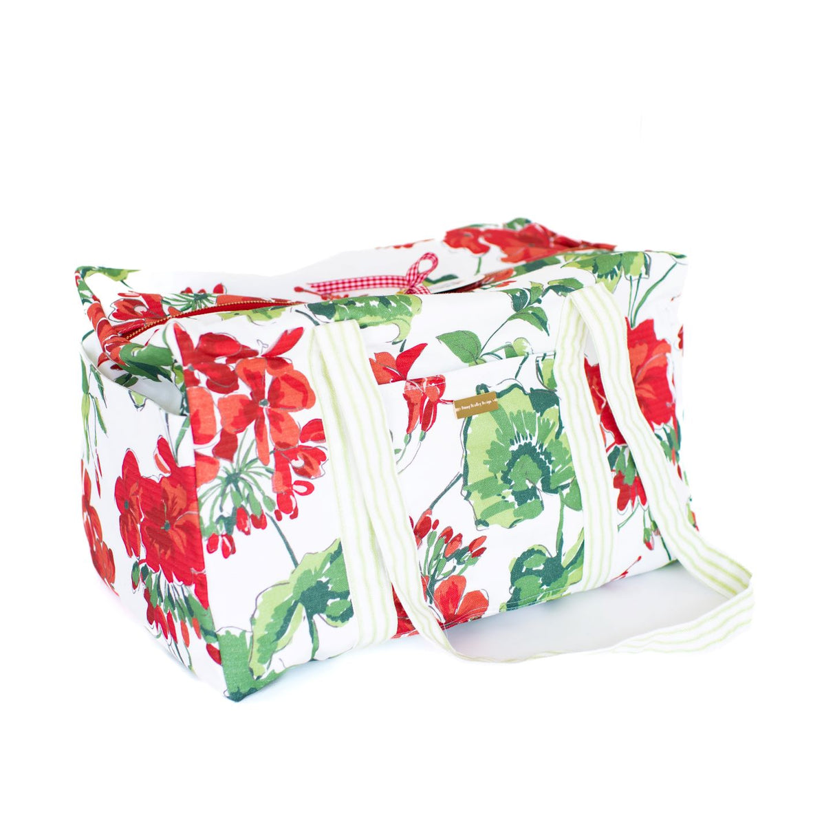 Small Duffle Bag in Cottage Grove Geranium Red