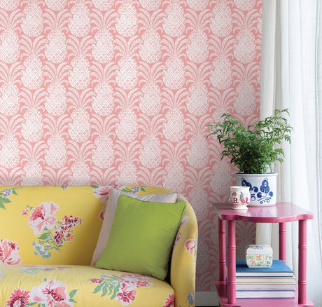 Round Hill Shell Pink Peel & Stick Wallpaper Sample
