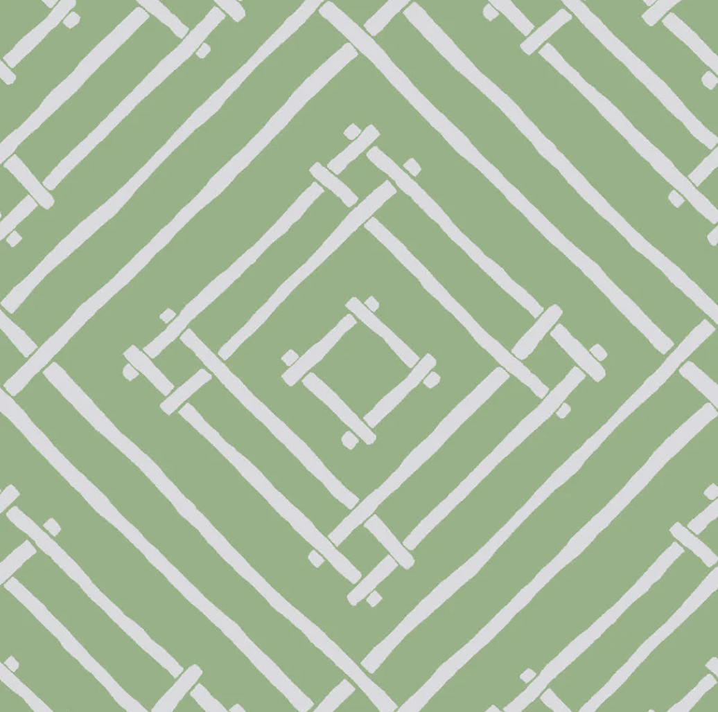 Island House Celery Green Wallpaper Sample