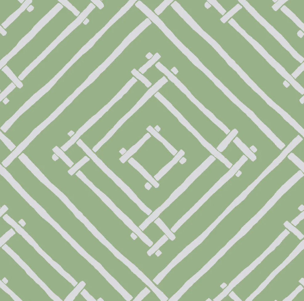Island House Celery Wallpaper Sample