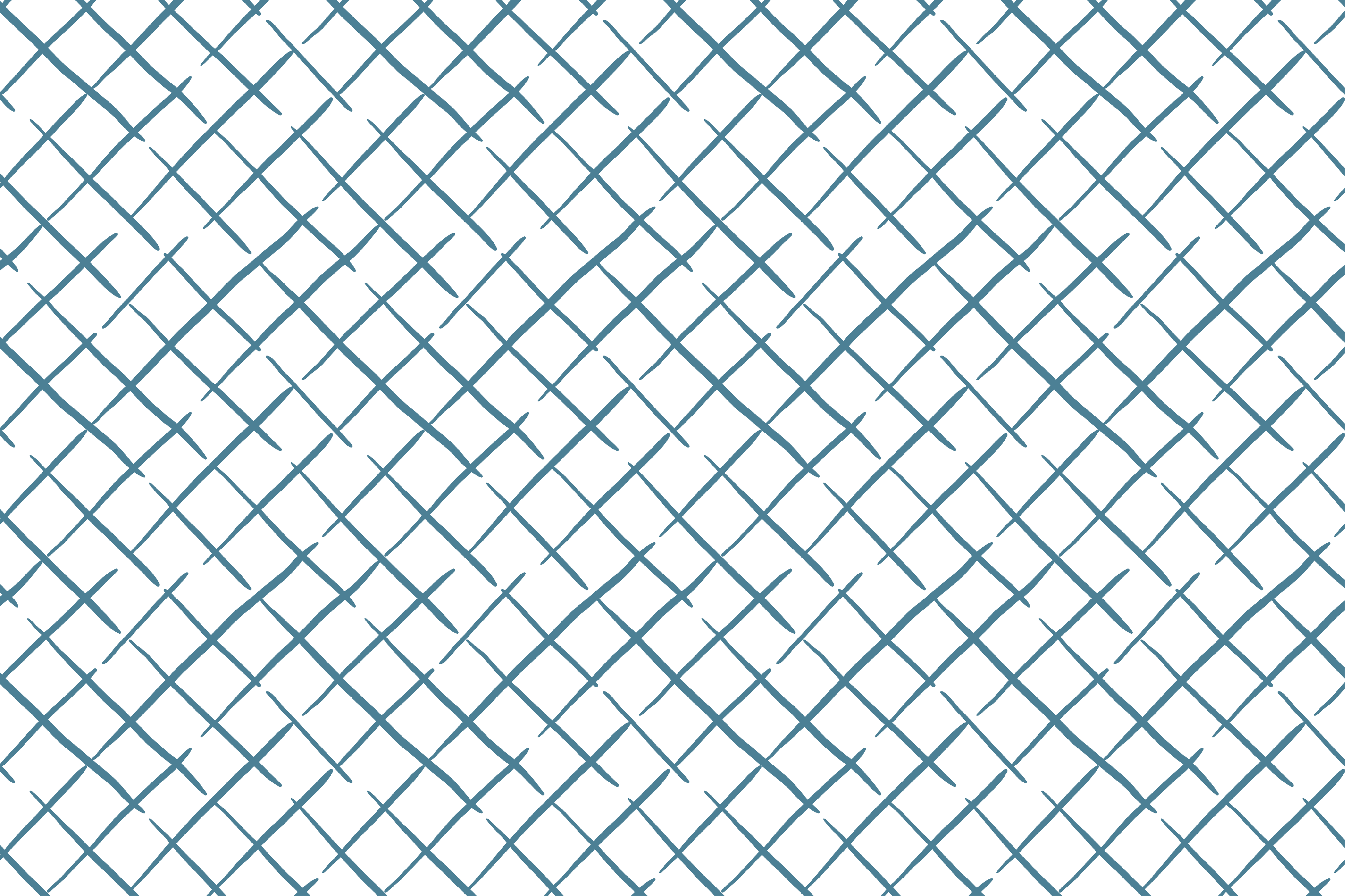 Mid Blue and white Fabric featuring a mid blue trellis pattern on a white background from Madcap Cottage