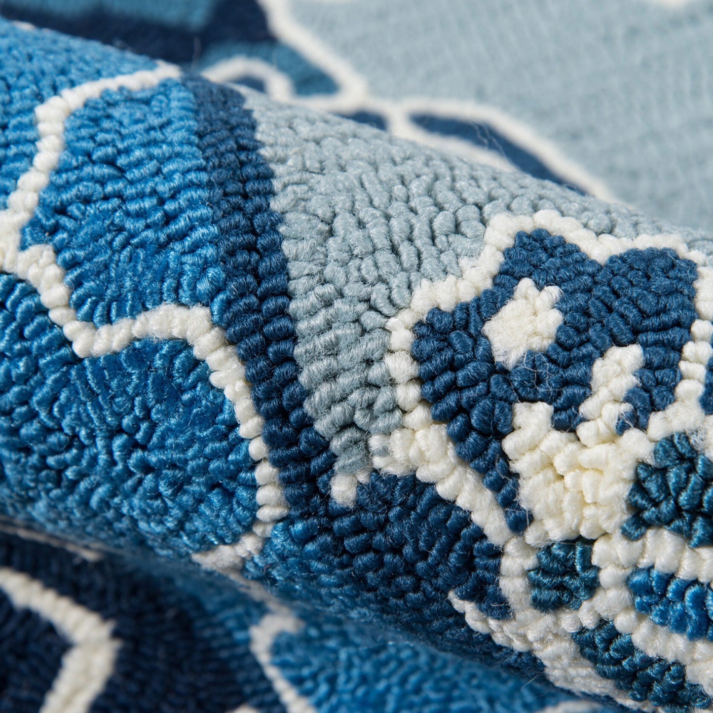 Temple Garden Blue Chinoiserie All-Weather Indoor/Outdoor Area Rug