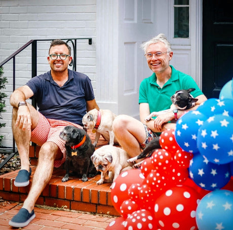 Jason Oliver and John with the pups celebrate July 4th!