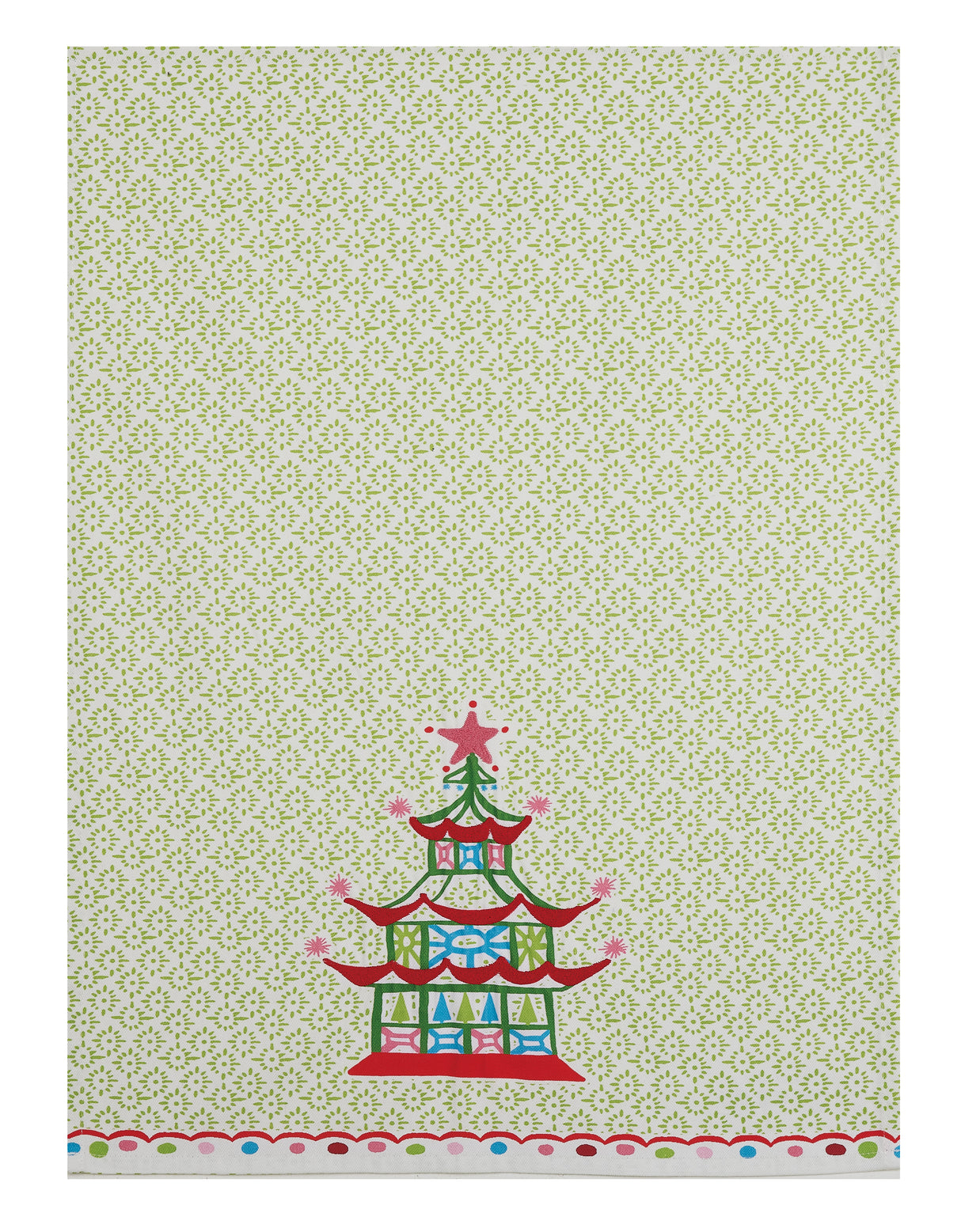 Christmas Pagoda Tea Towel/Dish Towel/Guest Towel