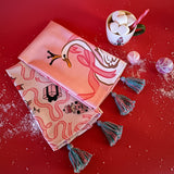 Nutcracker with Ribbons/Christmas Swan Tea Towels/Dish Towels/Guest Towels Set