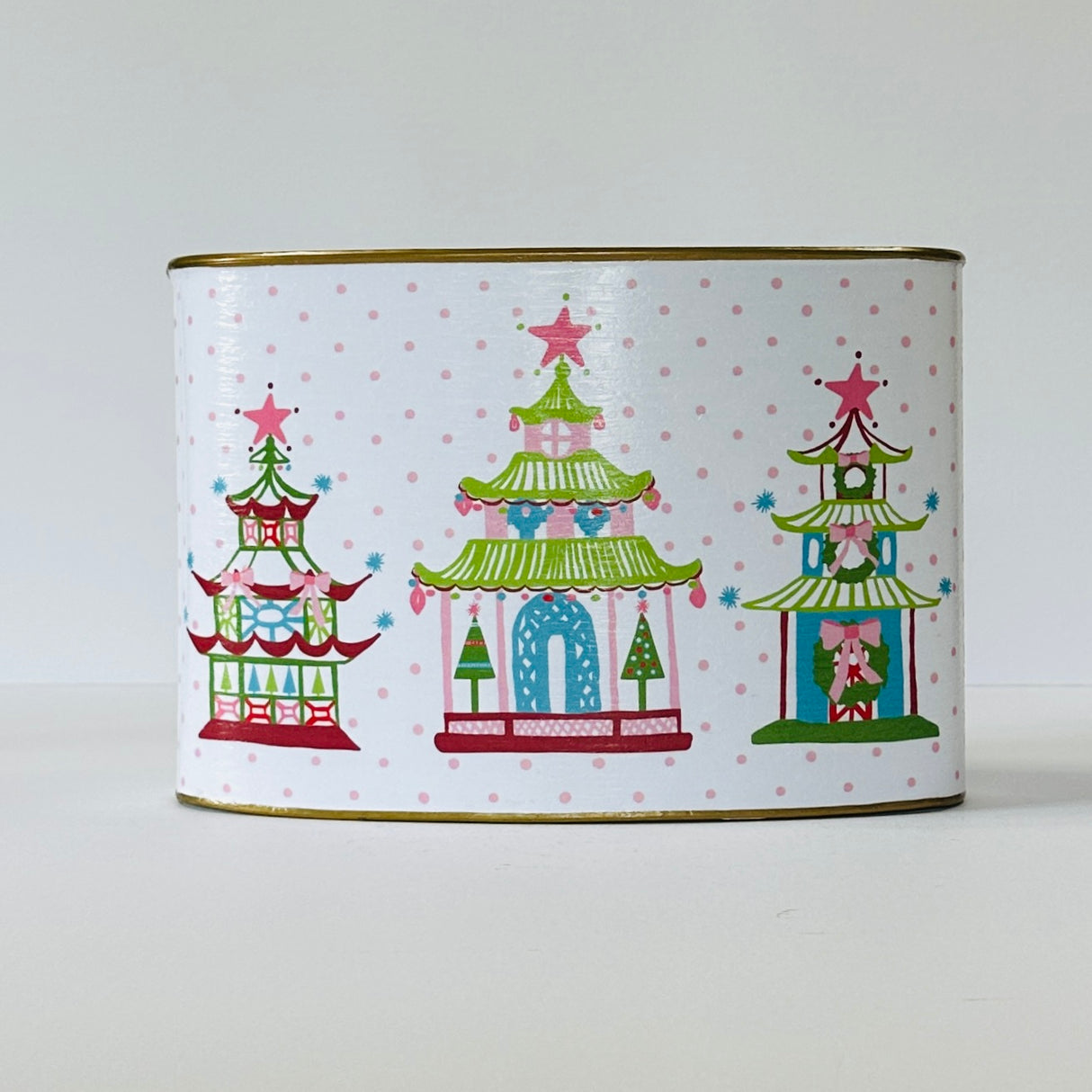 Festive Pagodas Large Christmas Caddy