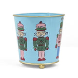 Hand-Painted Large Tole Cachepot - Nutcrackers