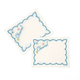 Cheers! Embroidered Linen Cocktail Napkins, Set of 4
