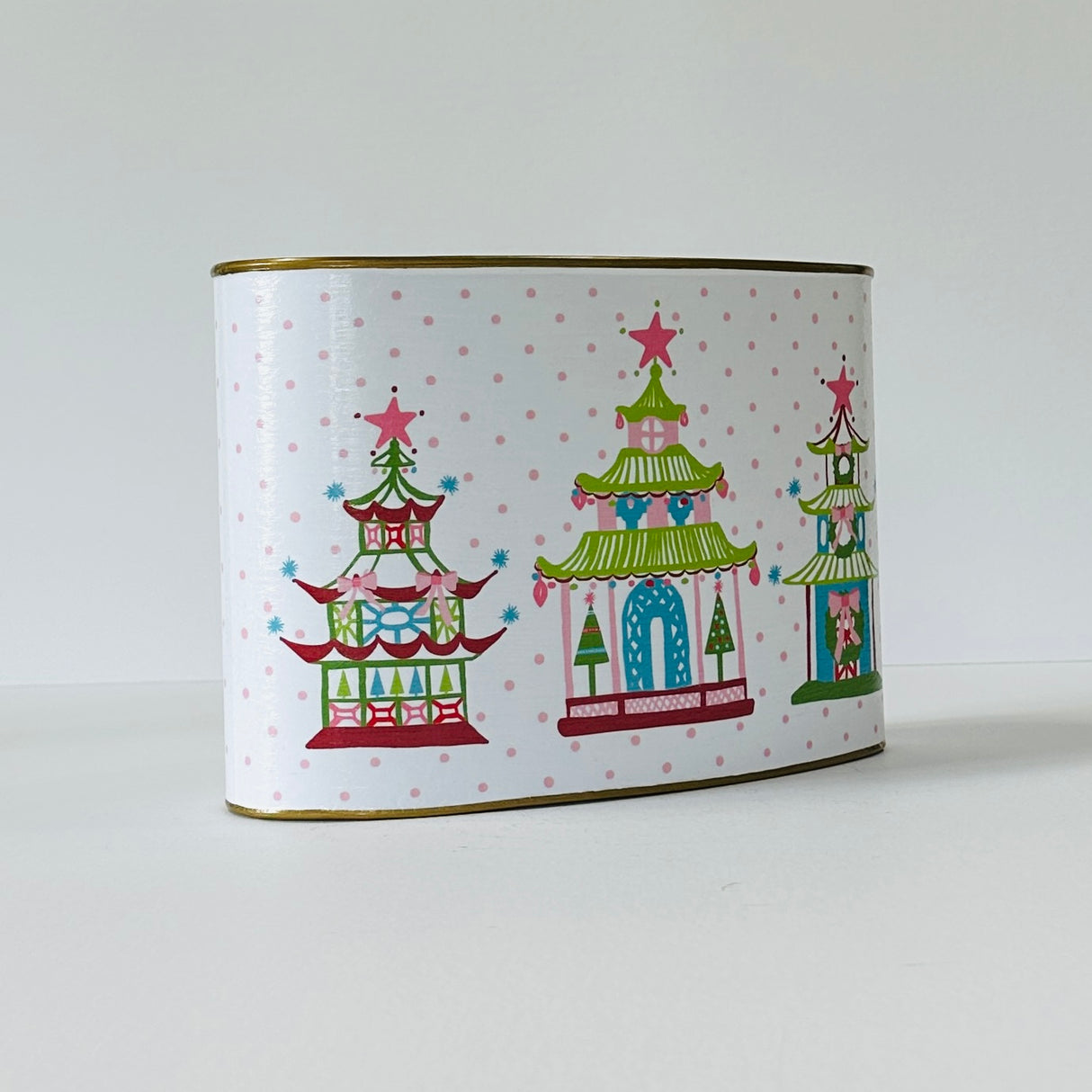 Festive Pagodas Large Christmas Caddy