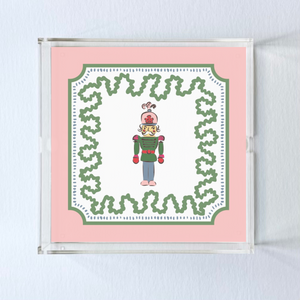 Nutcracker Square Acrylic Tray, 3 Sizes/Colors