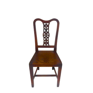 Vintage Early 20th-Century Chinoiserie Wood Hall Chair