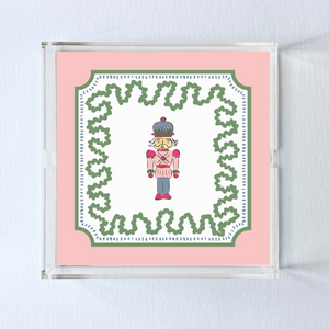 Nutcracker Square Acrylic Tray, 3 Sizes/Colors