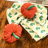 Woven Jute Pumpkin Napkin Rings, Set of 2