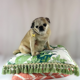 Jungle Road Barbados Green 22” Square Pillow