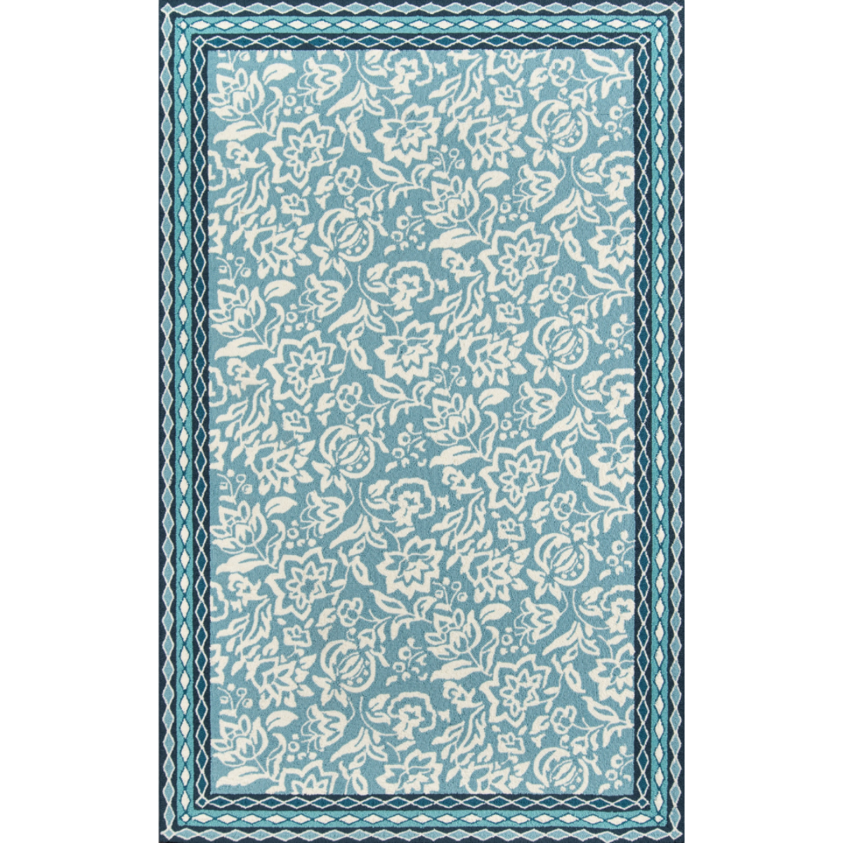 Hampton Court Swedish Blue All-Weather Indoor/Outdoor Area Rug