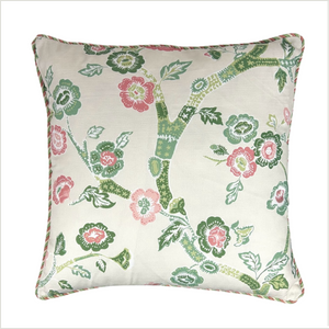 Temple Garden Celadon 22” Square Pillow