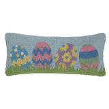 Easter Eggs Hooked Wool Pillow