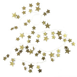6' Sparkling Stars Christmas Garland - Gold