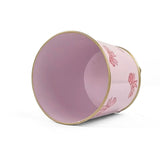Hand-Painted Large Tole Cachepot - Pink Bows
