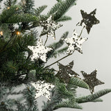 Gold champagne spray of stars featuring sparkling glitter accents, perfect for festive Christmas trees and arrangements.