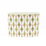 Festive Christmas caddy featuring colorful patterned trees, perfect for holiday storage and seasonal decorating.