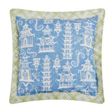 Oh, Pagoda Periwinkle Throw Pillow