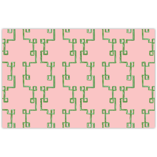 Paper Placemat - Pink Bamboozled Trellis