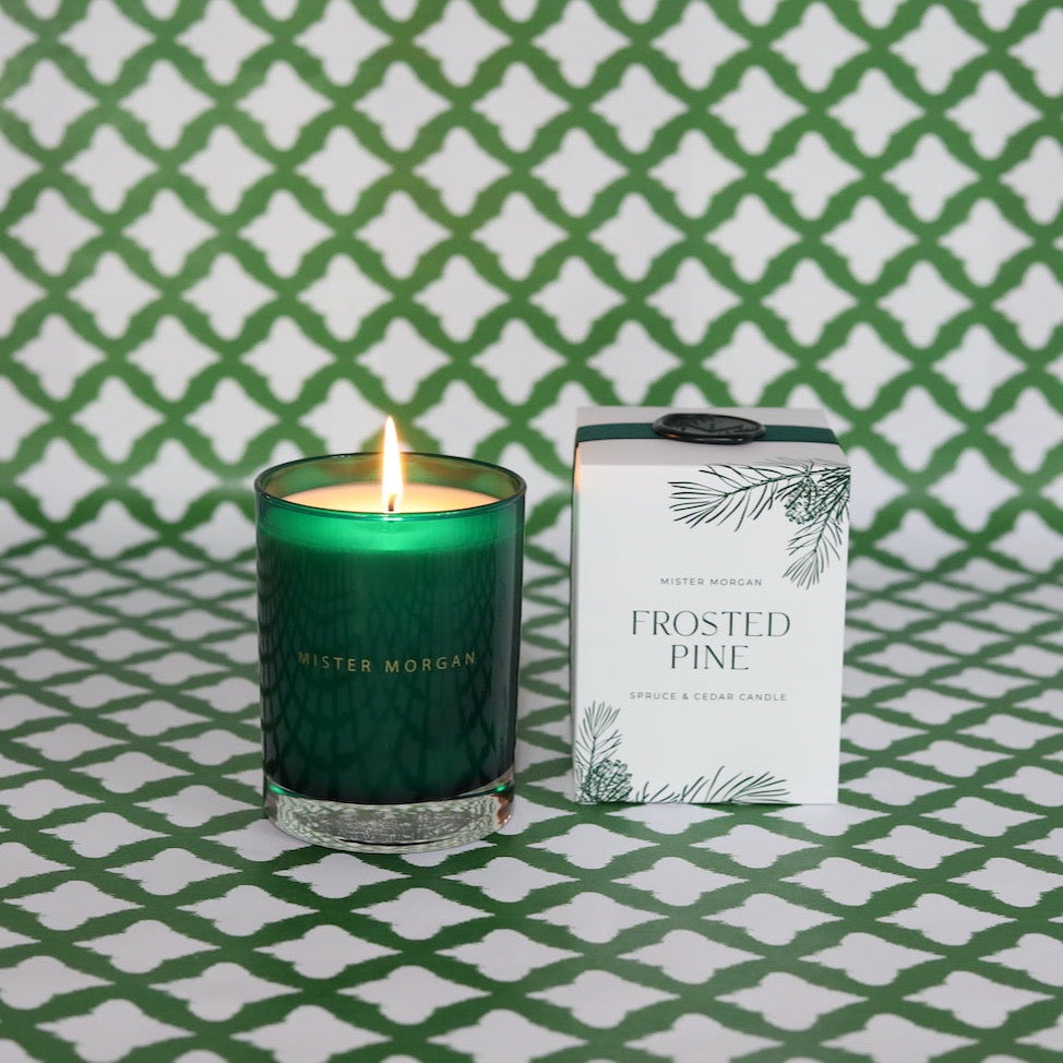 Frosted Pine Christmas Candle