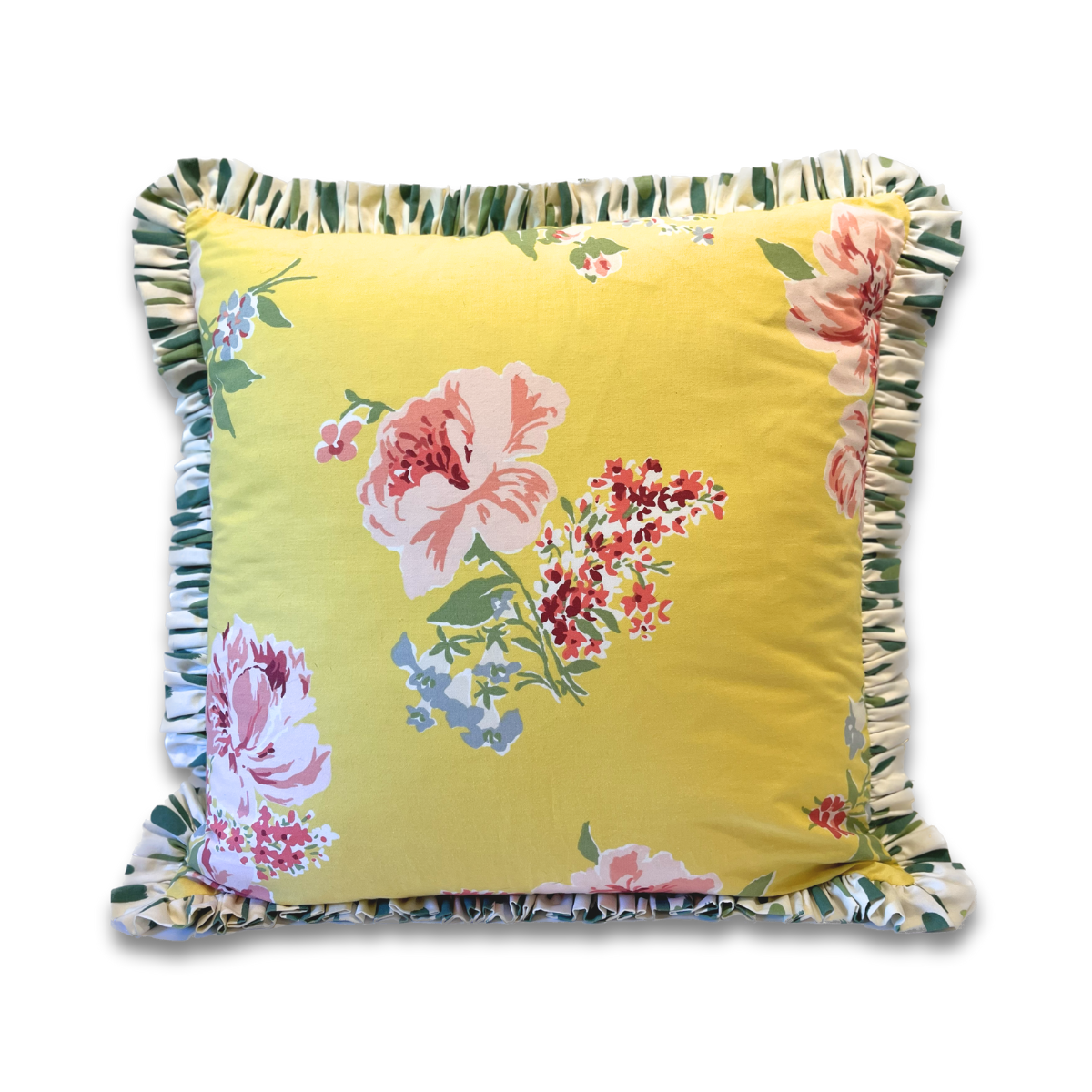 Swans Island 22" Euro Pillow with Club House Ruffled Contrast Flange