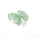 Shaped Bow Place Cards, Set of 12 - Green