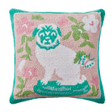 Madcap cottage pink and green pug pillow