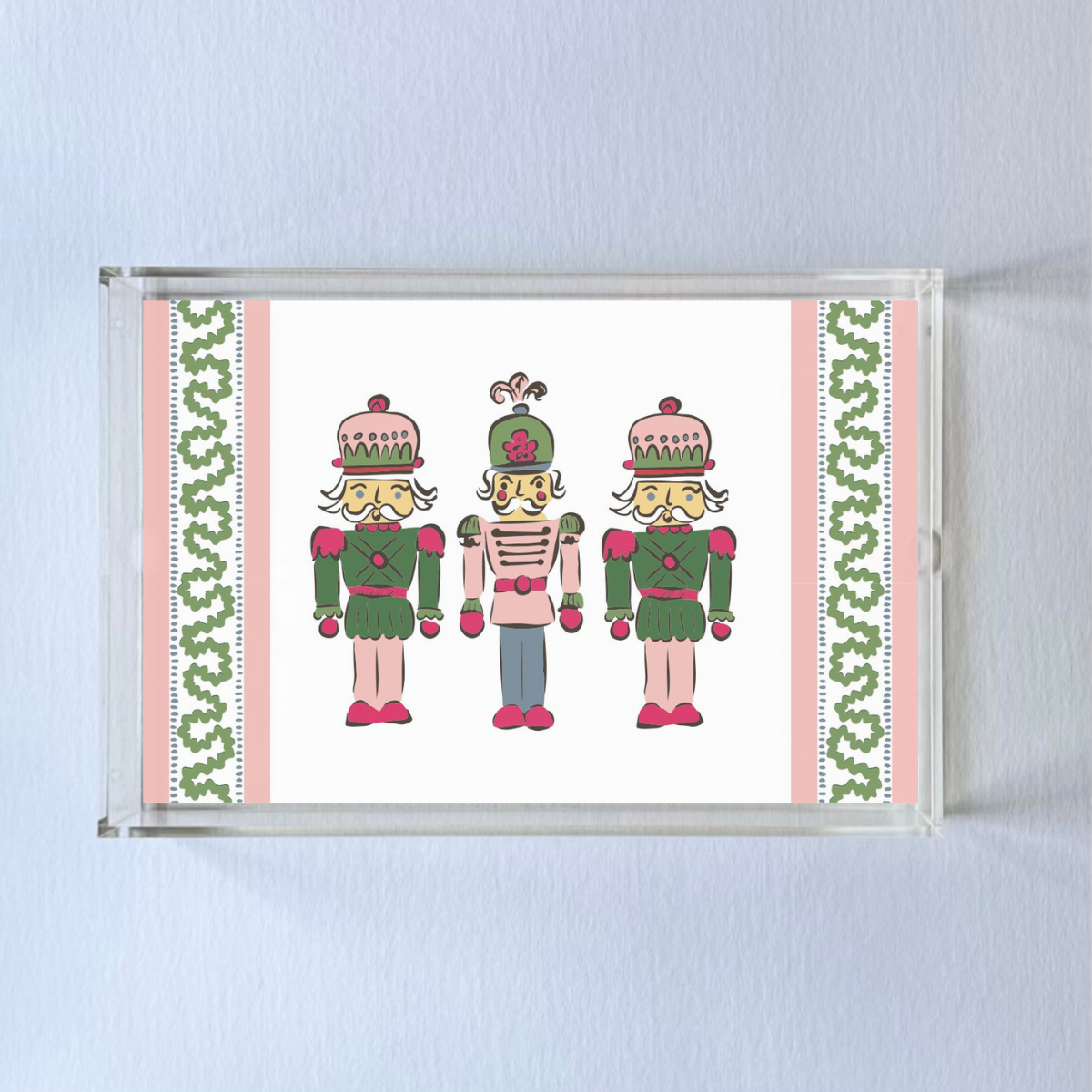 Nutcracker Trio Rectangular Acrylic Tray, 2 Sizes