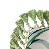 Jungle Road Barbados Green 22” Square Pillow
