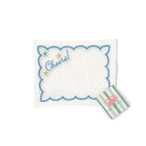 Cheers! Embroidered Linen Cocktail Napkins, Set of 4