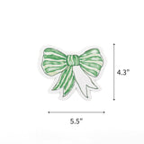 Shaped Bow Place Cards, Set of 12 - Green