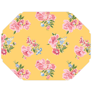 Swans Island Yellow Octagonal Paper Placemats, Pack of 10