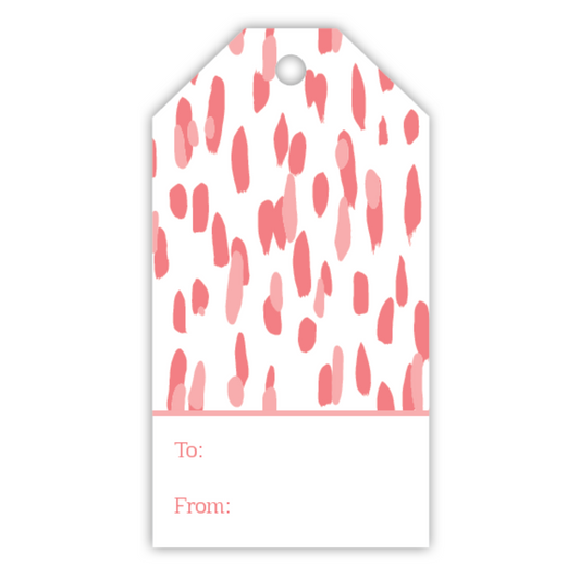 Gift Tag - Coral Clubhouse Dot