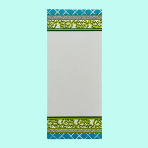 Old Peking Green/Bahama Court Blue Luxe Skinny Notepad