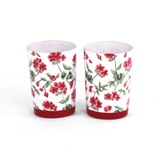 Hand-Painted Cottage Grove Geranium Glasses, Set of 4
