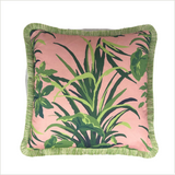 Jungle Road Bahama Pink 22” Square Pillow
